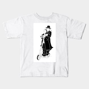 Jewish boys riding scooter Kids T-Shirt